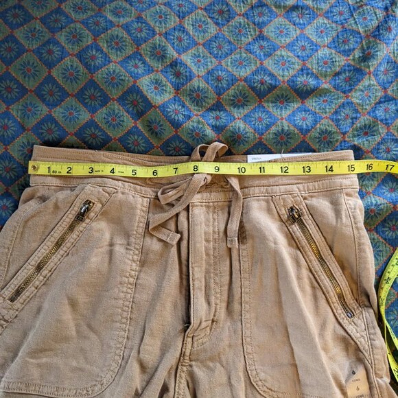 AE Dreamy Drape Linen-Blend Baggy Wide-Leg Cargo Pant NWT Sz 6L - Picture 8 of 9